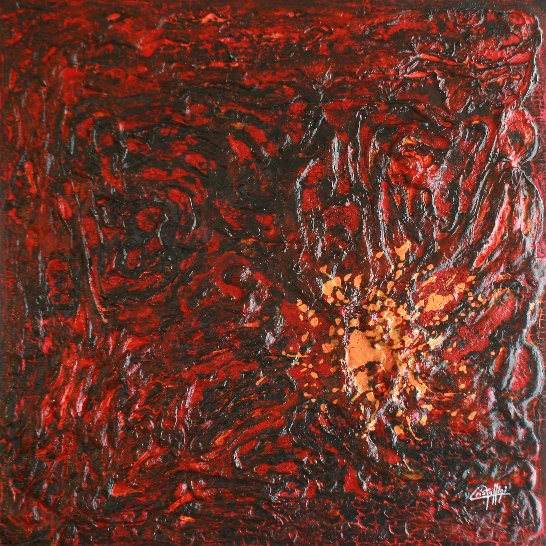 Patrick Cristallini - Peinture abstraite : 'Frozen Heat'