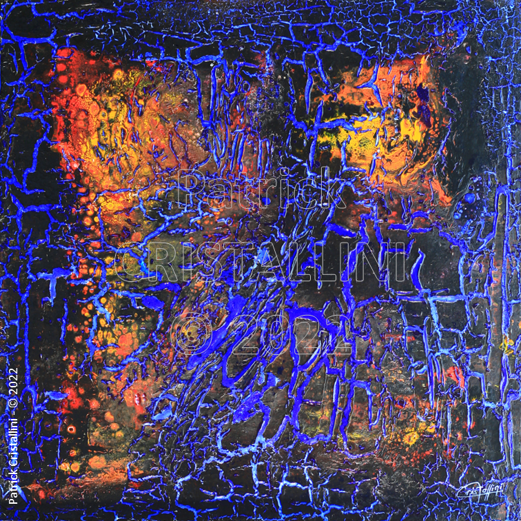 Patrick Cristallini - Peinture abstraite : 'Ice Fusion'