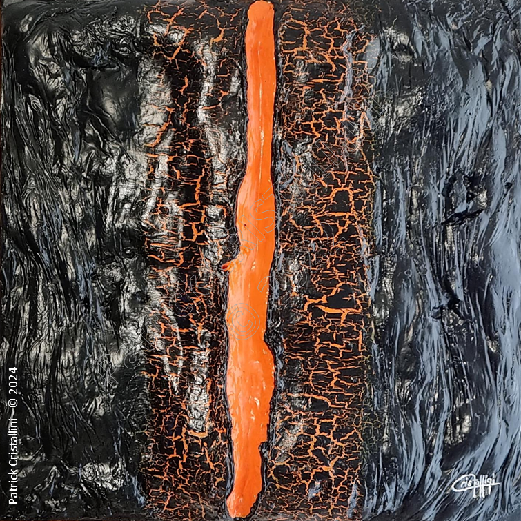 Patrick Cristallini - Peinture abstraite : 'Magma Way'